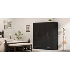 Armoire penderie avec tiroir 31,5L x 66,9H po Noir, Blanc