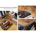 Bureau d'angle d'ordinateur pour bureau à domicile avec étagère intégrée