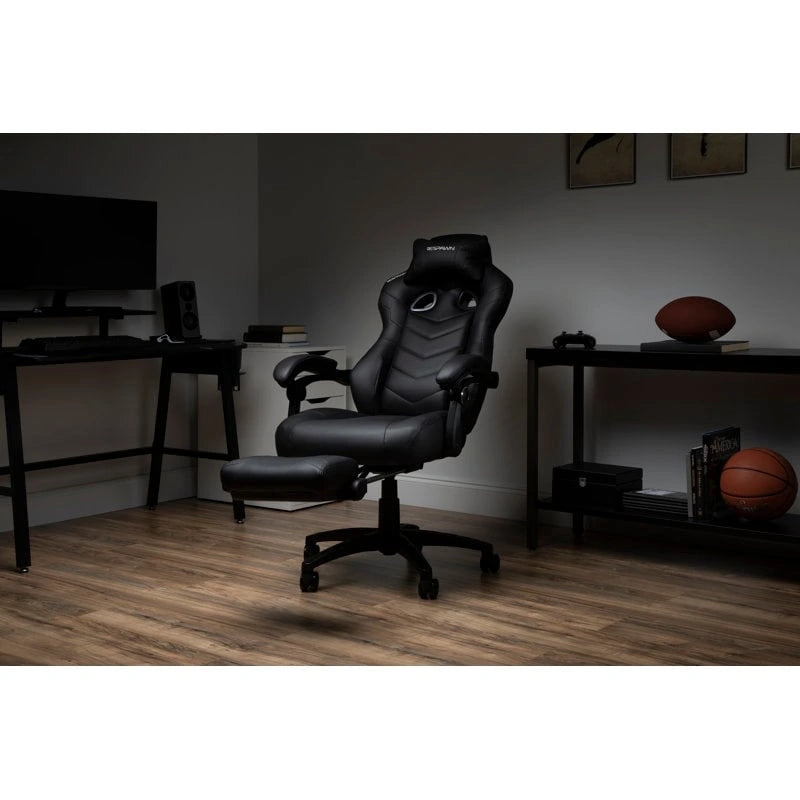 Chaise Gaming - Chaise Gaming avec Repose-pieds, Chaise de Bureau Ergonomique
