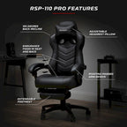 Chaise Gaming - Chaise Gaming avec Repose-pieds, Chaise de Bureau Ergonomique