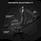 Chaise Gaming - Chaise Gaming avec Repose-pieds, Chaise de Bureau Ergonomique