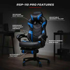 Chaise Gaming - Chaise Gaming avec Repose-pieds, Chaise de Bureau Ergonomique