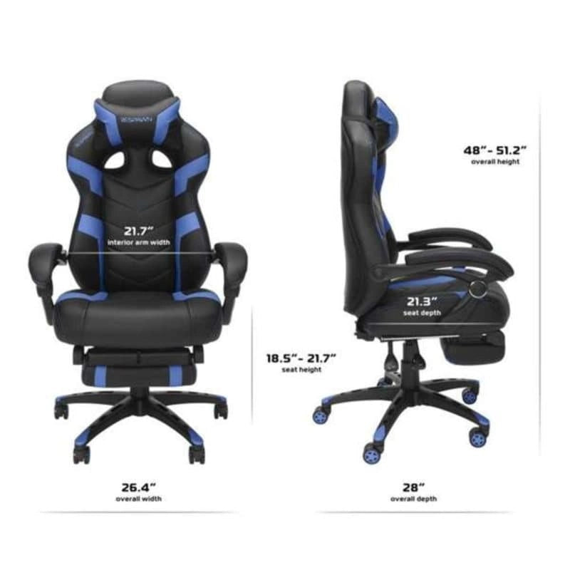 Chaise Gaming - Chaise Gaming avec Repose-pieds, Chaise de Bureau Ergonomique