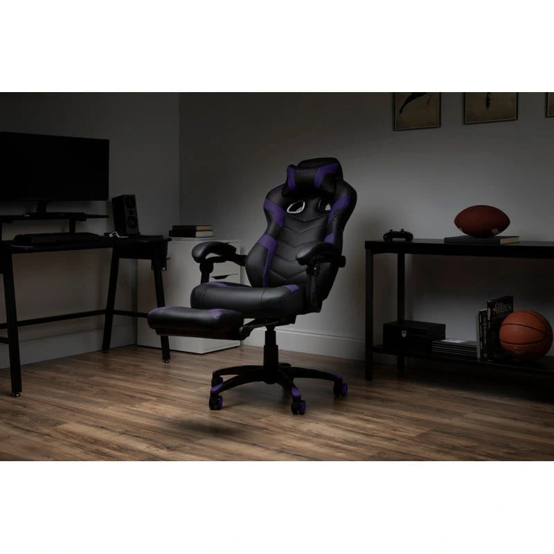 Chaise Gaming - Chaise Gaming avec Repose-pieds, Chaise de Bureau Ergonomique