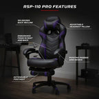 Chaise Gaming - Chaise Gaming avec Repose-pieds, Chaise de Bureau Ergonomique