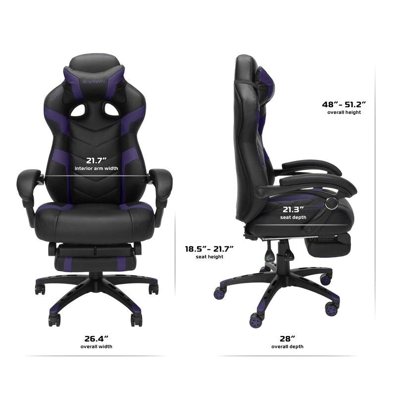 Chaise Gaming - Chaise Gaming avec Repose-pieds, Chaise de Bureau Ergonomique