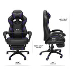Chaise Gaming - Chaise Gaming avec Repose-pieds, Chaise de Bureau Ergonomique