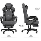 Chaise Gaming - Chaise Gaming avec Repose-pieds, Chaise de Bureau Ergonomique