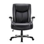 Chaise de bureau pivotante ergonomique pour ordinateur, accoudoirs rabattables, siège large et épais, support lombaire renforcé, capacité de 180 kg pour la maison et le bureau