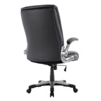 Chaise de bureau pivotante ergonomique pour ordinateur, accoudoirs rabattables, siège large et épais, support lombaire renforcé, capacité de 180 kg pour la maison et le bureau