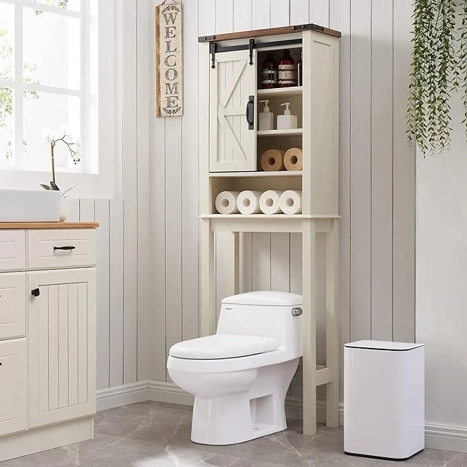 Farmhouse Over The Toilet Storage Cabinet, Cabinet Over Toilet