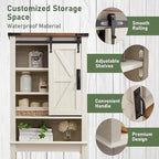 Meuble de rangement de style ferme au-dessus des toilettes, armoire au-dessus des toilettes