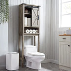 Meuble de rangement de style ferme au-dessus des toilettes, armoire au-dessus des toilettes